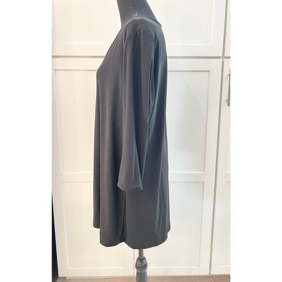 ATTITUDES By Renee Liquid Knit Reversible Top Women XL V-neck Long Sleeve Floral - Picture 13 of 14